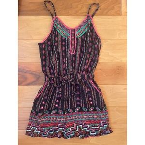 Colorful Printed Short Romper